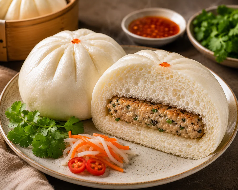 Bánh bao med kylling
