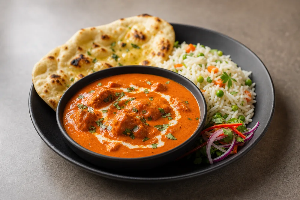 Butter chicken med pulao